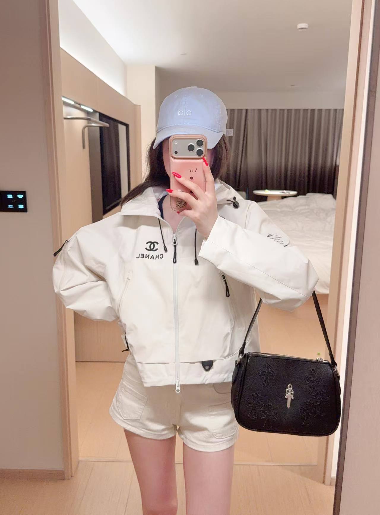 CHANE1 ダブルC フード付きジャケット【50％割引+送料無料】