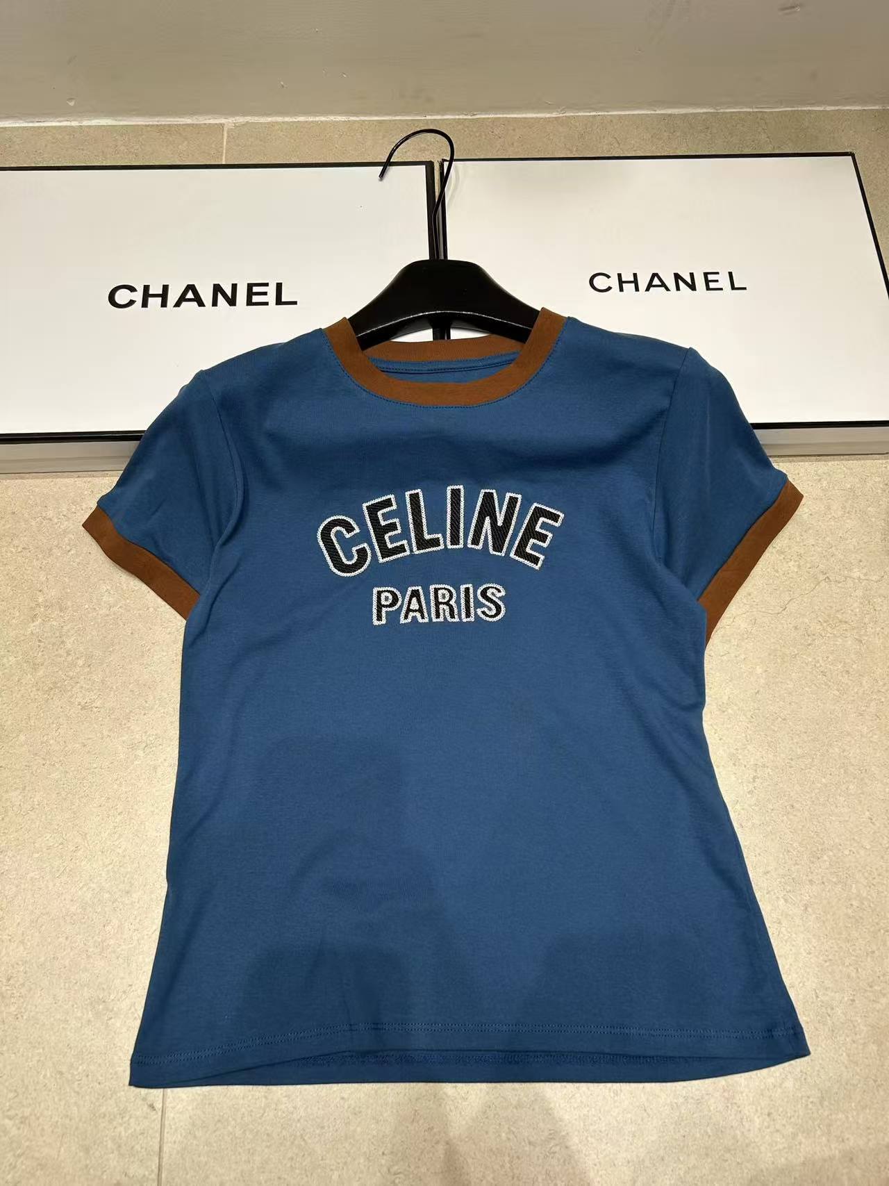 CEL1NE カラーブロックレターTシャツ【50％割引+送料無料】