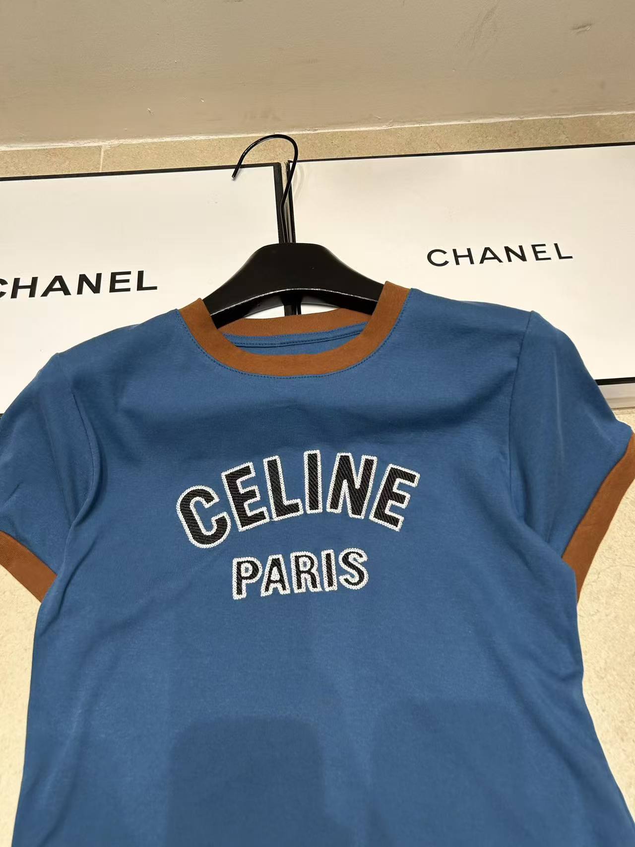 CEL1NE カラーブロックレターTシャツ【50％割引+送料無料】