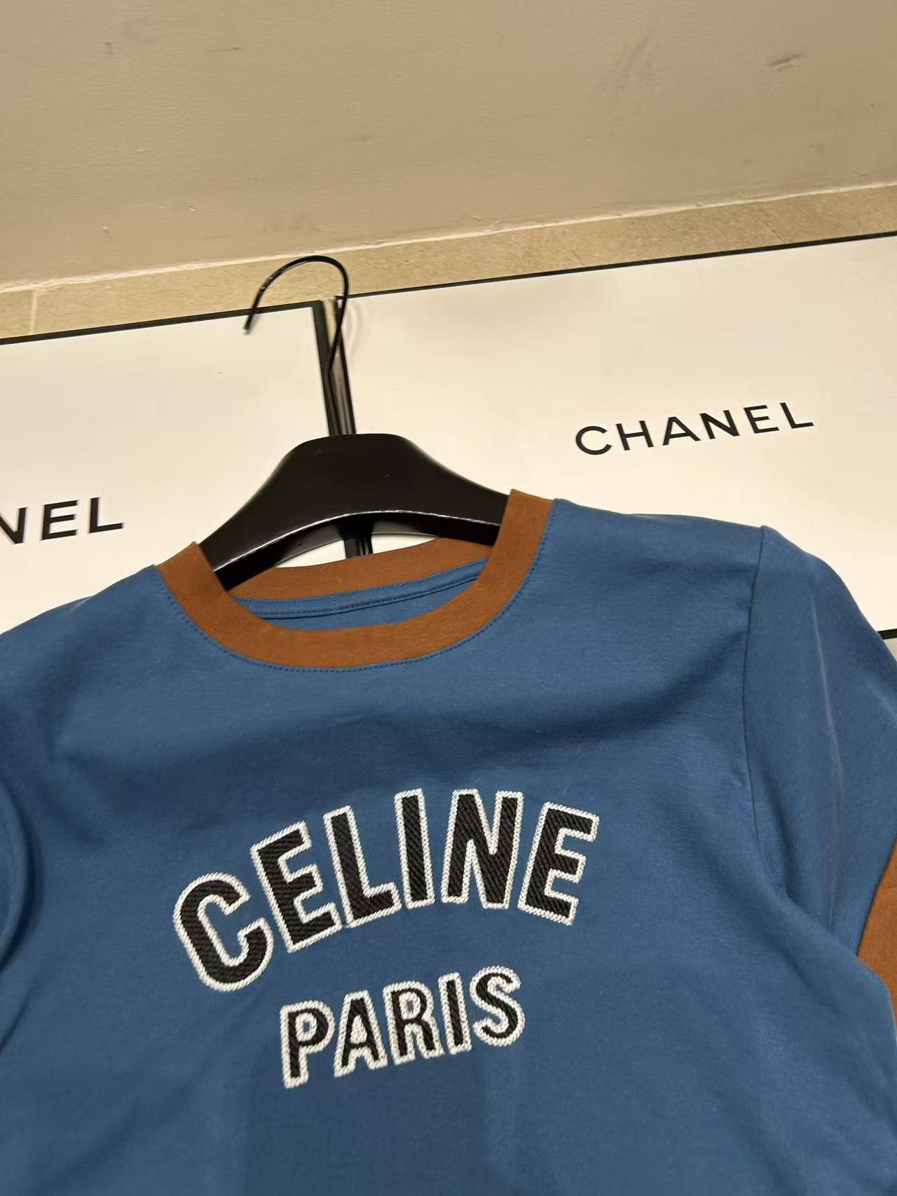 CEL1NE カラーブロックレターTシャツ【50％割引+送料無料】