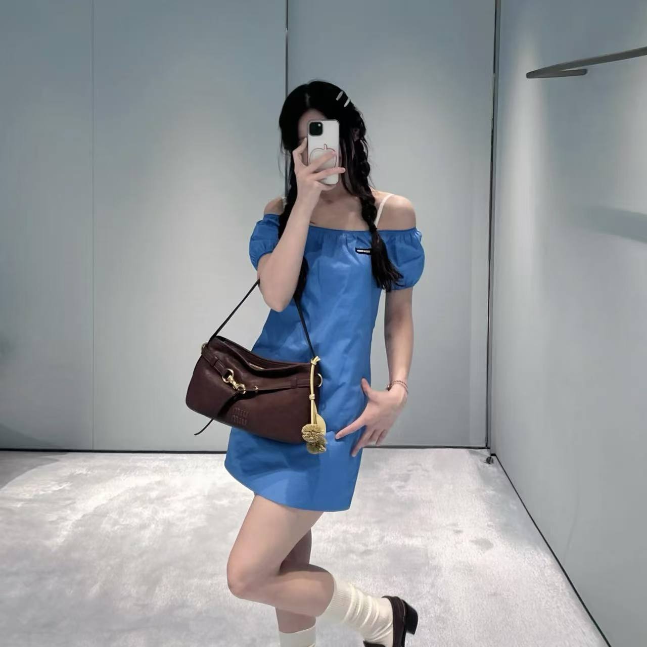 M1UM1U パフスリーブワンピース【50％割引+送料無料】