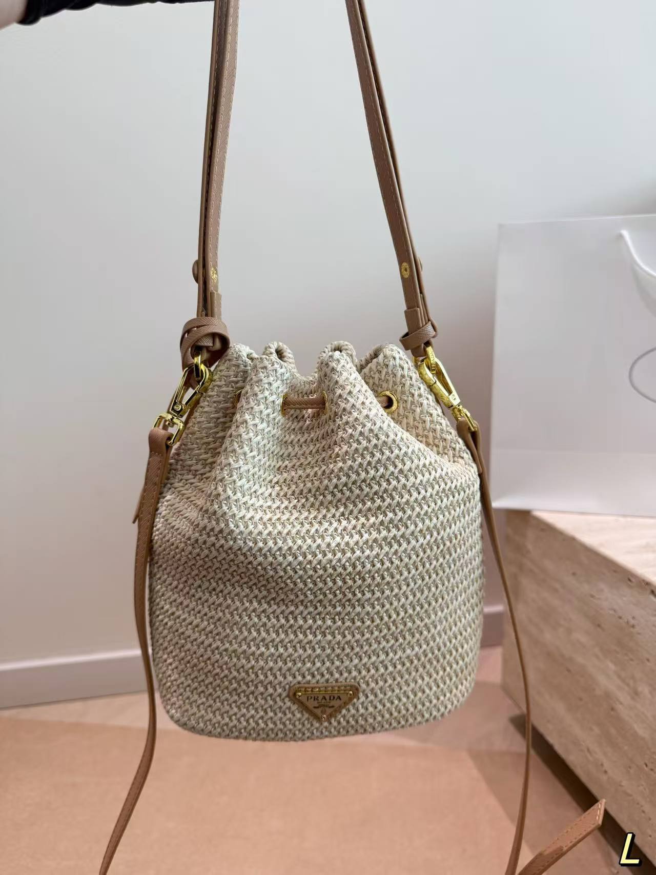 PR4DA ウーブンバケットバッグ【50％割引+送料無料】