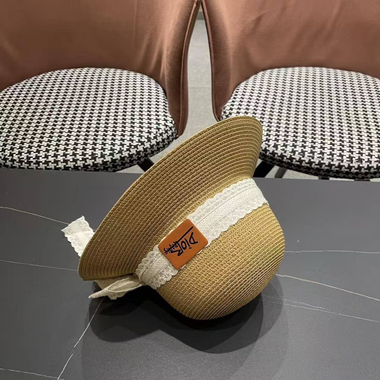 DIOR レースリボン ストロービーチハット【50％割引+送料無料】