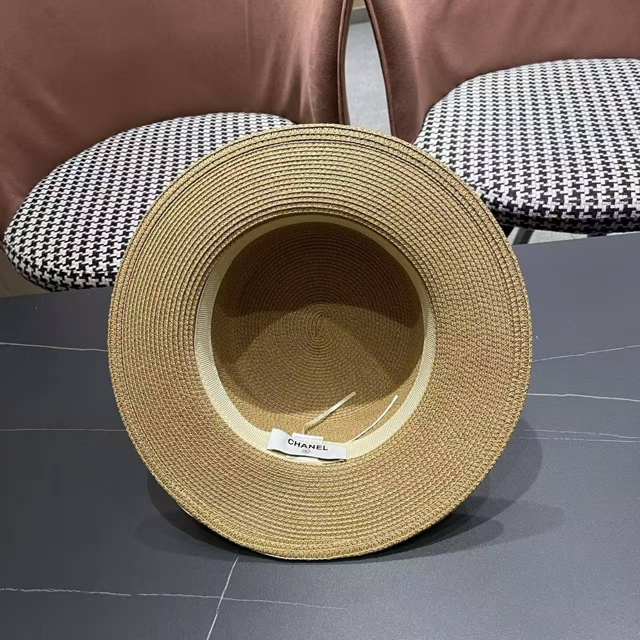 CHANE1 レター織りフラットトップハット【50％割引+送料無料】