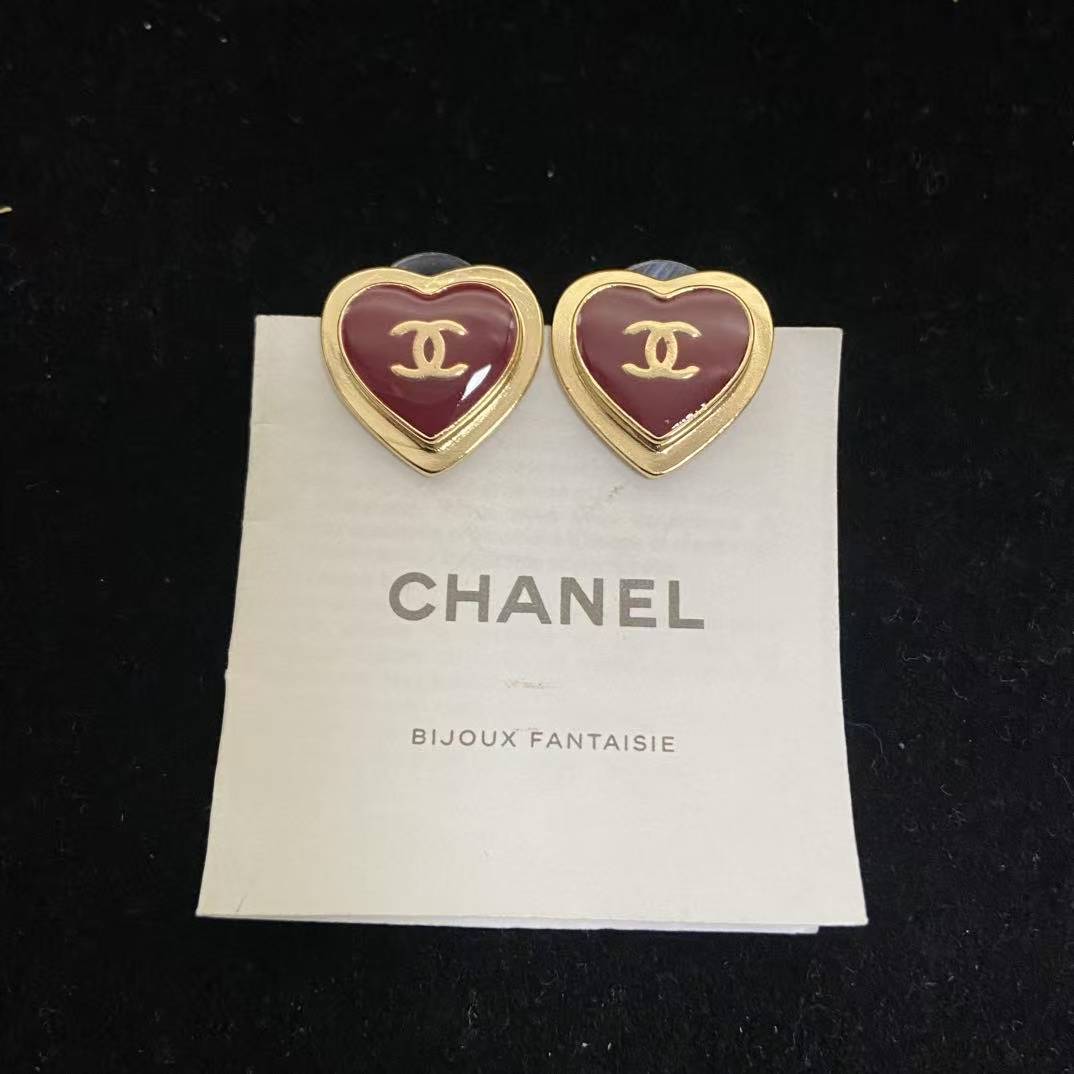 CHANE1 ダブルCハートピアス【50％割引+送料無料】