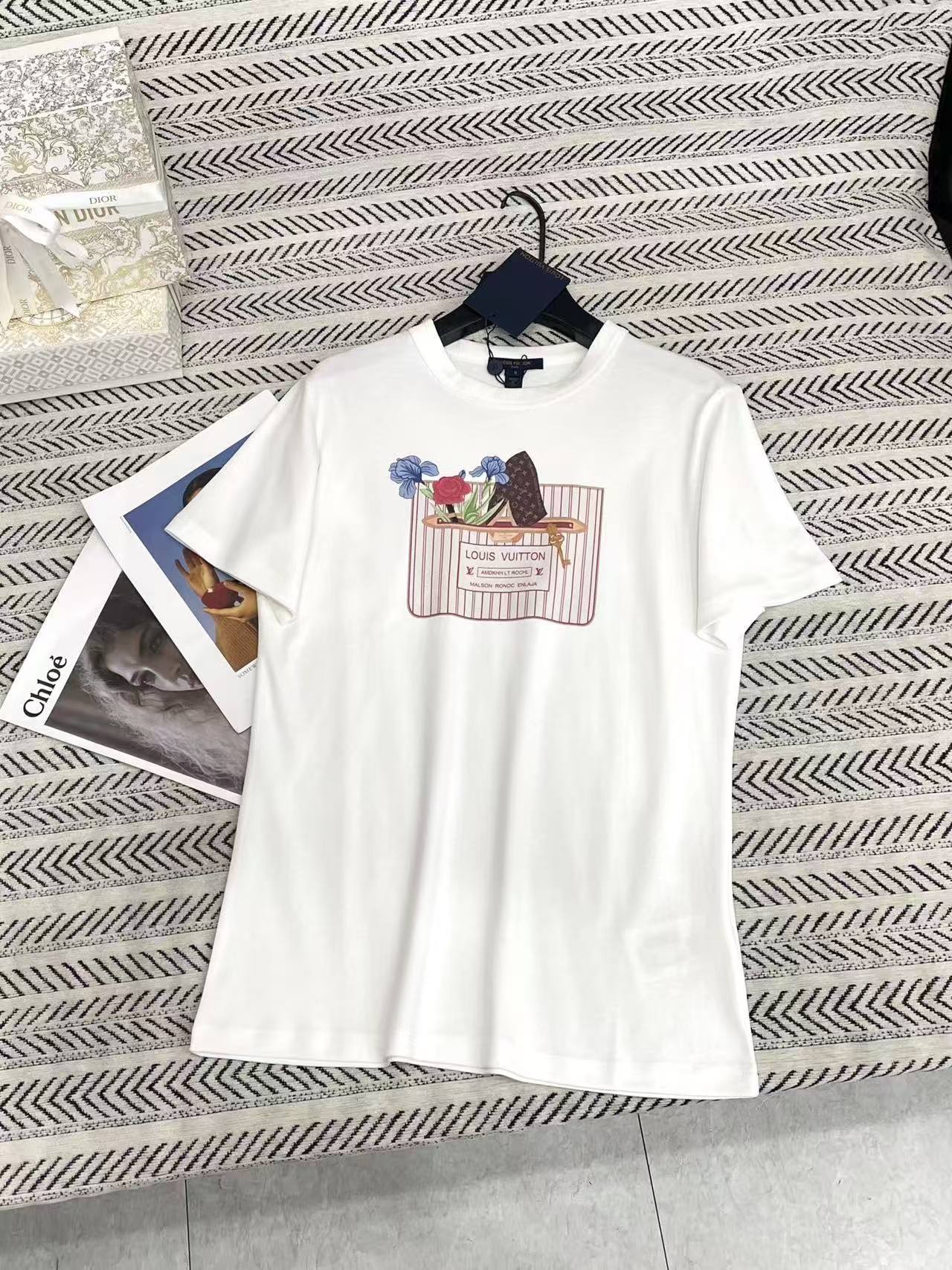 LV ロゴプリントTシャツ【50％割引+送料無料】