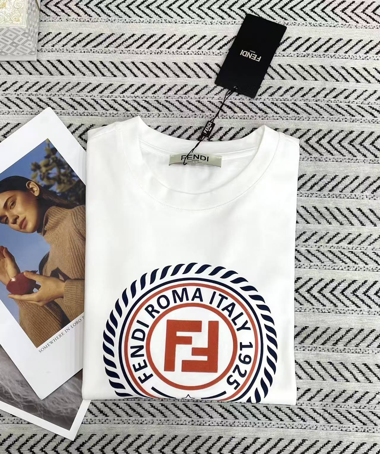 FEND1 フロッキー ダブルFプリント Tシャツ【50％割引+送料無料】