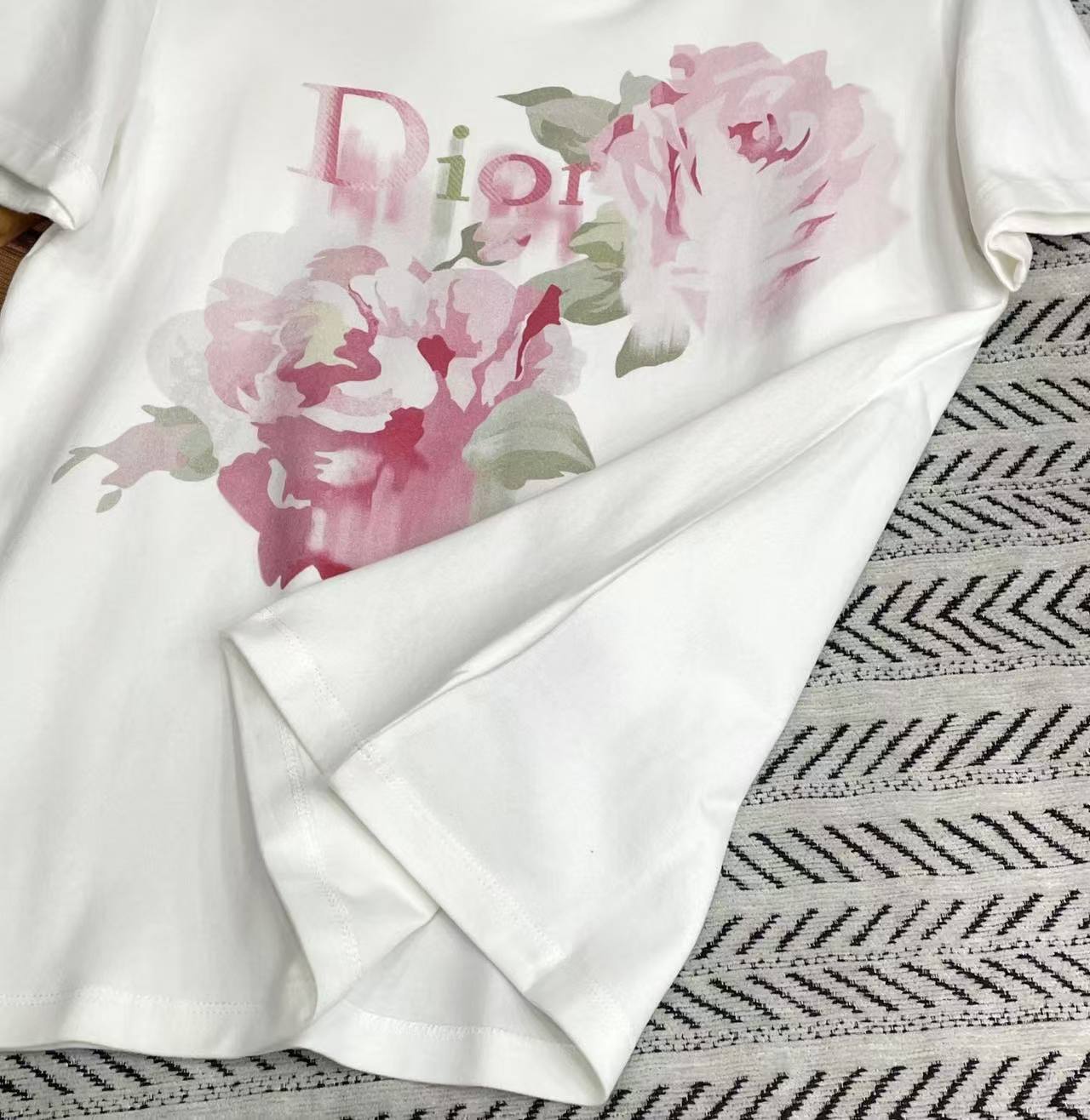 DIOR エアブラシプリント Tシャツ【50％割引+送料無料】
