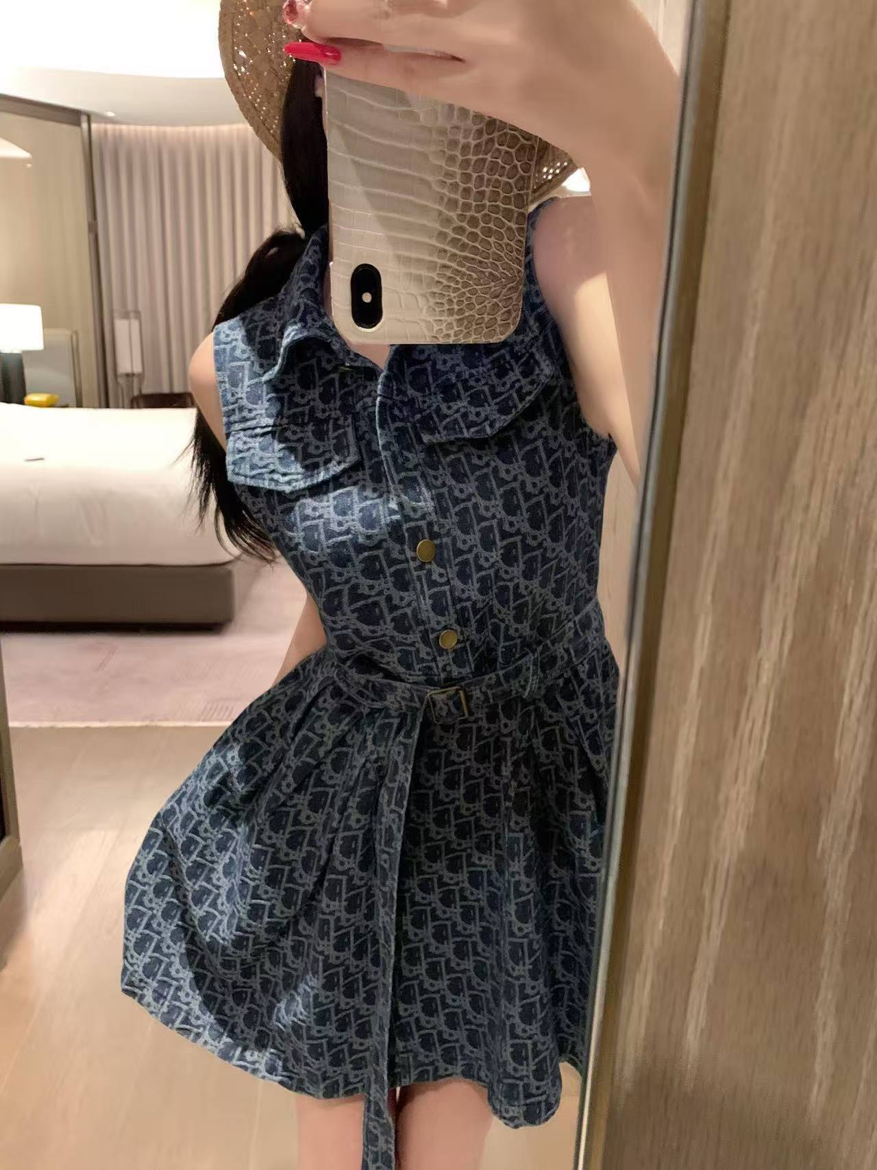 DIOR ジャカードデニムドレス【50％割引+送料無料】