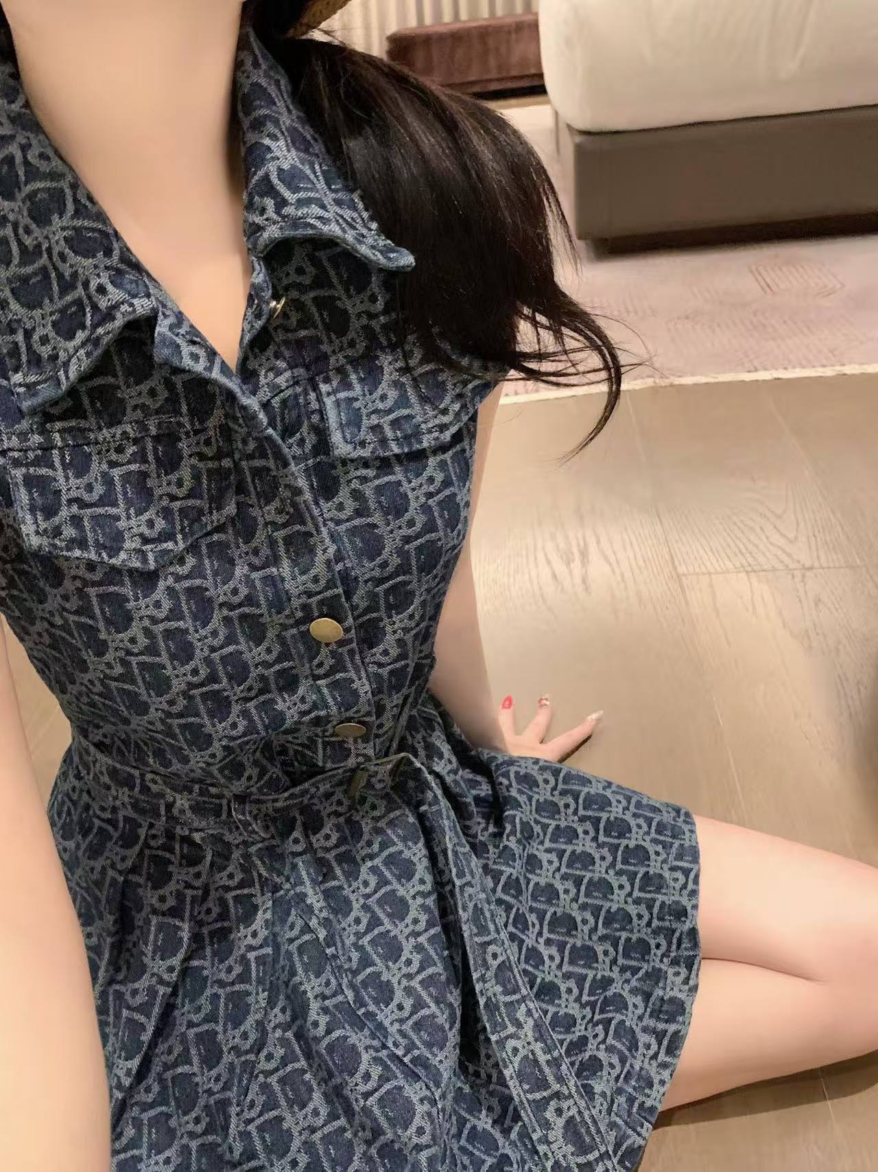 DIOR ジャカードデニムドレス【50％割引+送料無料】