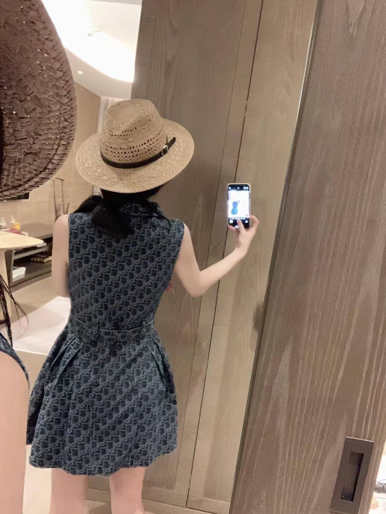 DIOR ジャカードデニムドレス【50％割引+送料無料】