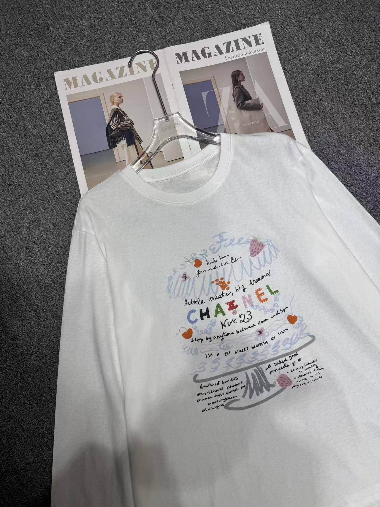 CHANE1 レタリング長袖Tシャツ【50％割引+送料無料】