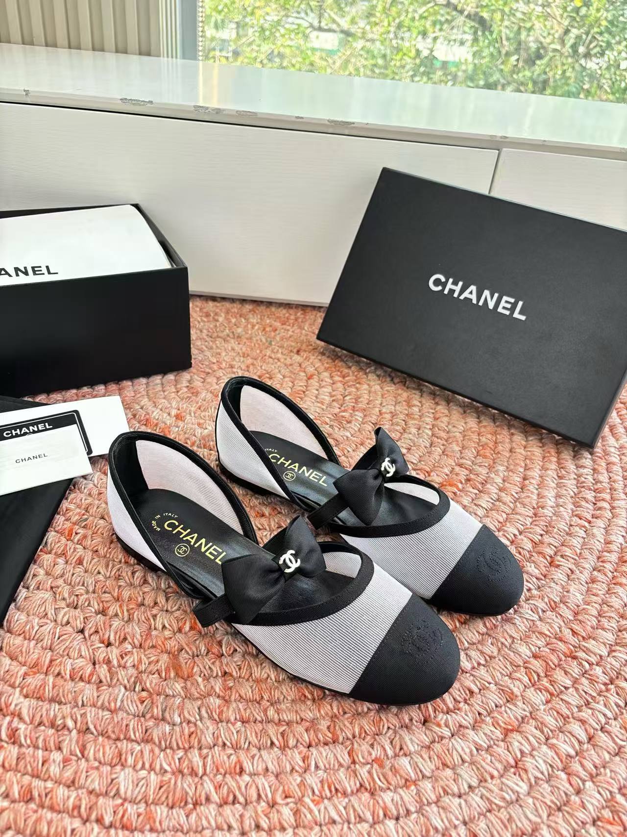 CHANE1 高品質蝶ネクタイフラットシューズ【50％割引+送料無料】