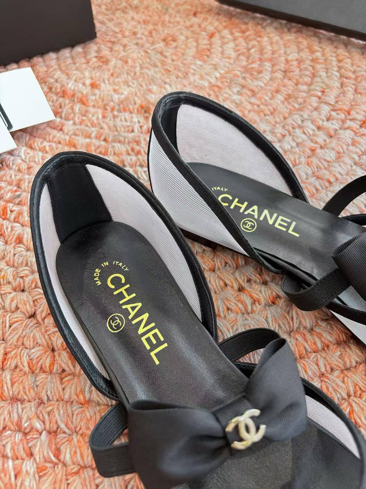 CHANE1 高品質蝶ネクタイフラットシューズ【50％割引+送料無料】