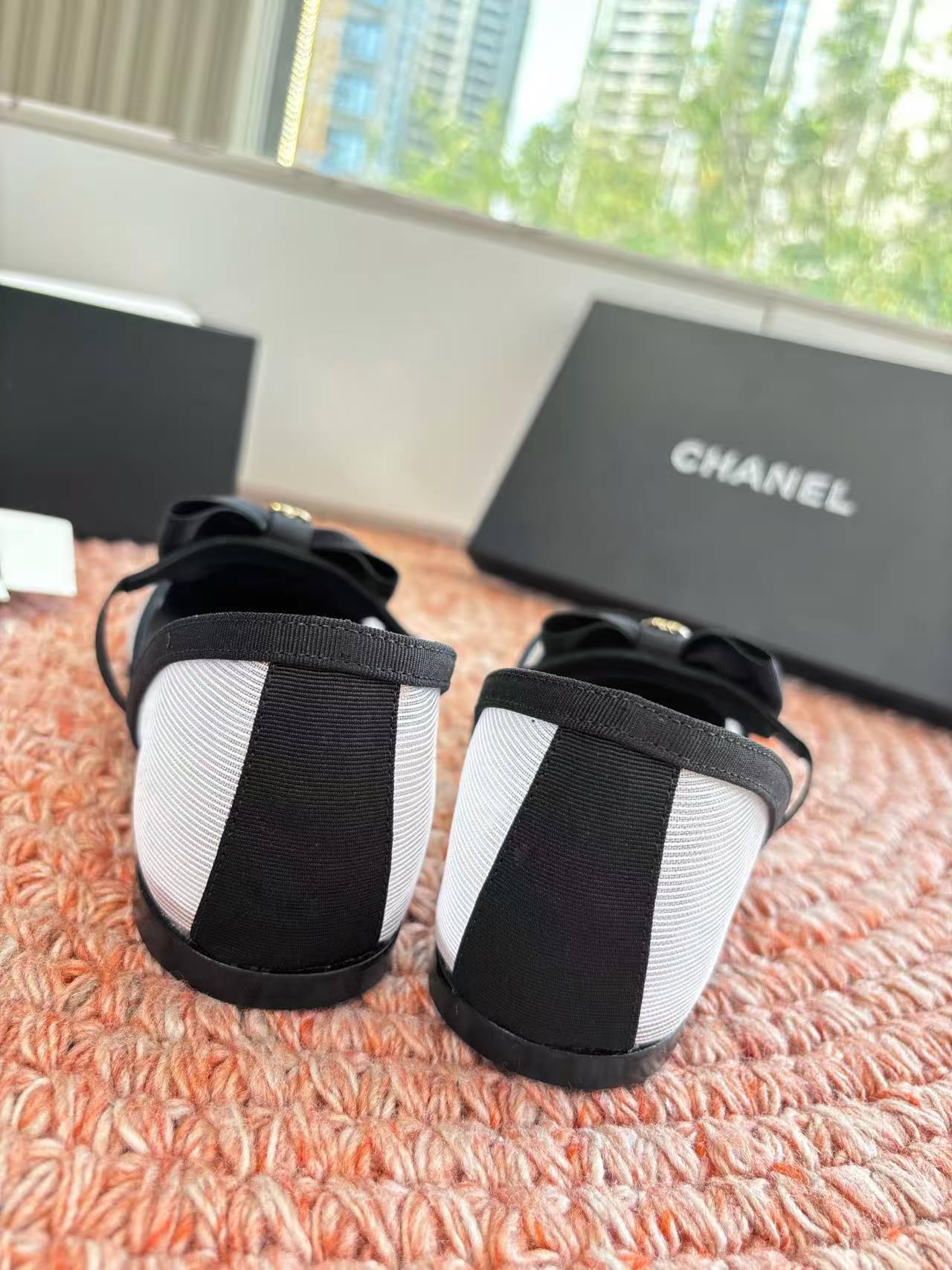 CHANE1 高品質蝶ネクタイフラットシューズ【50％割引+送料無料】