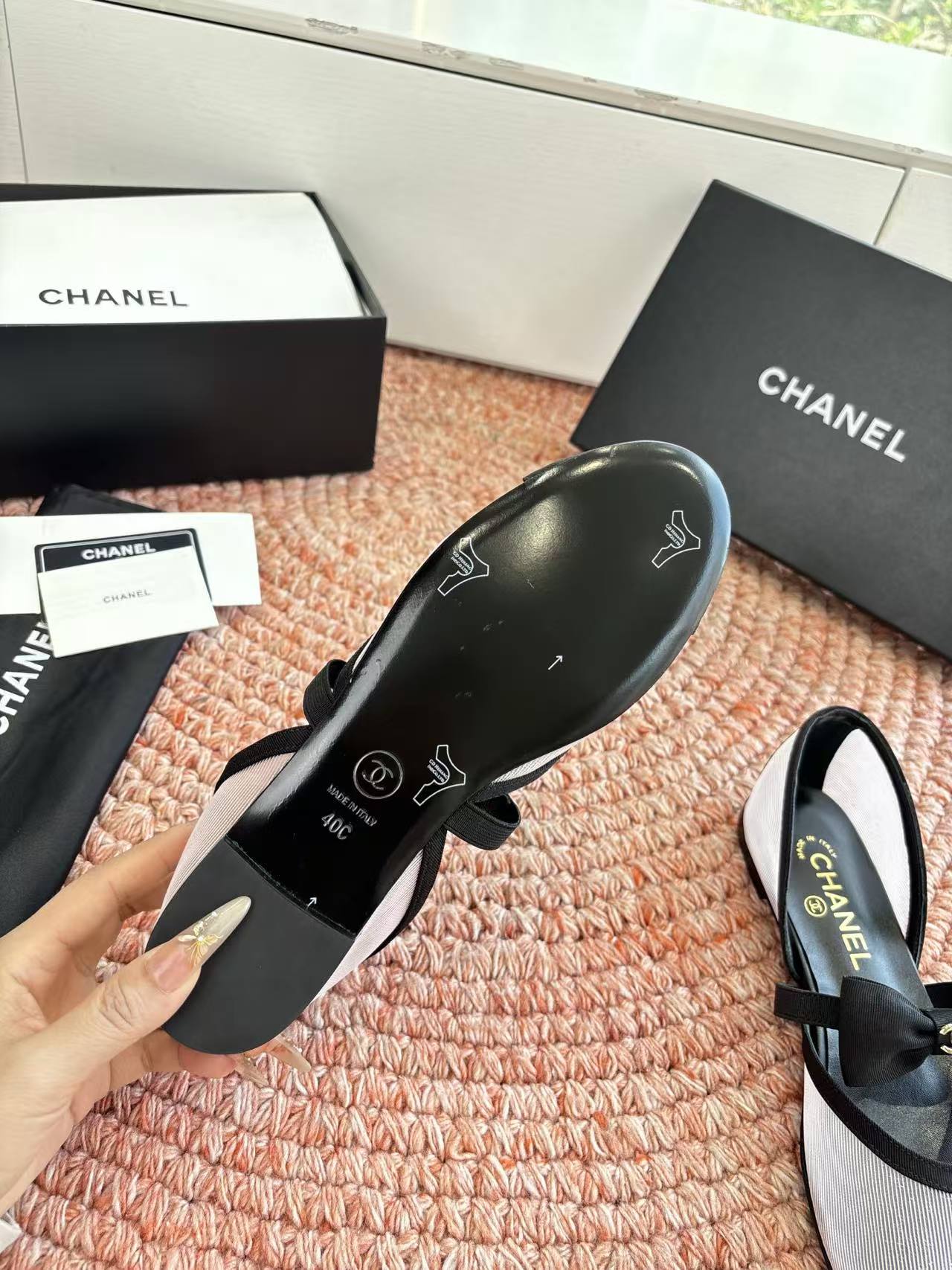 CHANE1 高品質蝶ネクタイフラットシューズ【50％割引+送料無料】