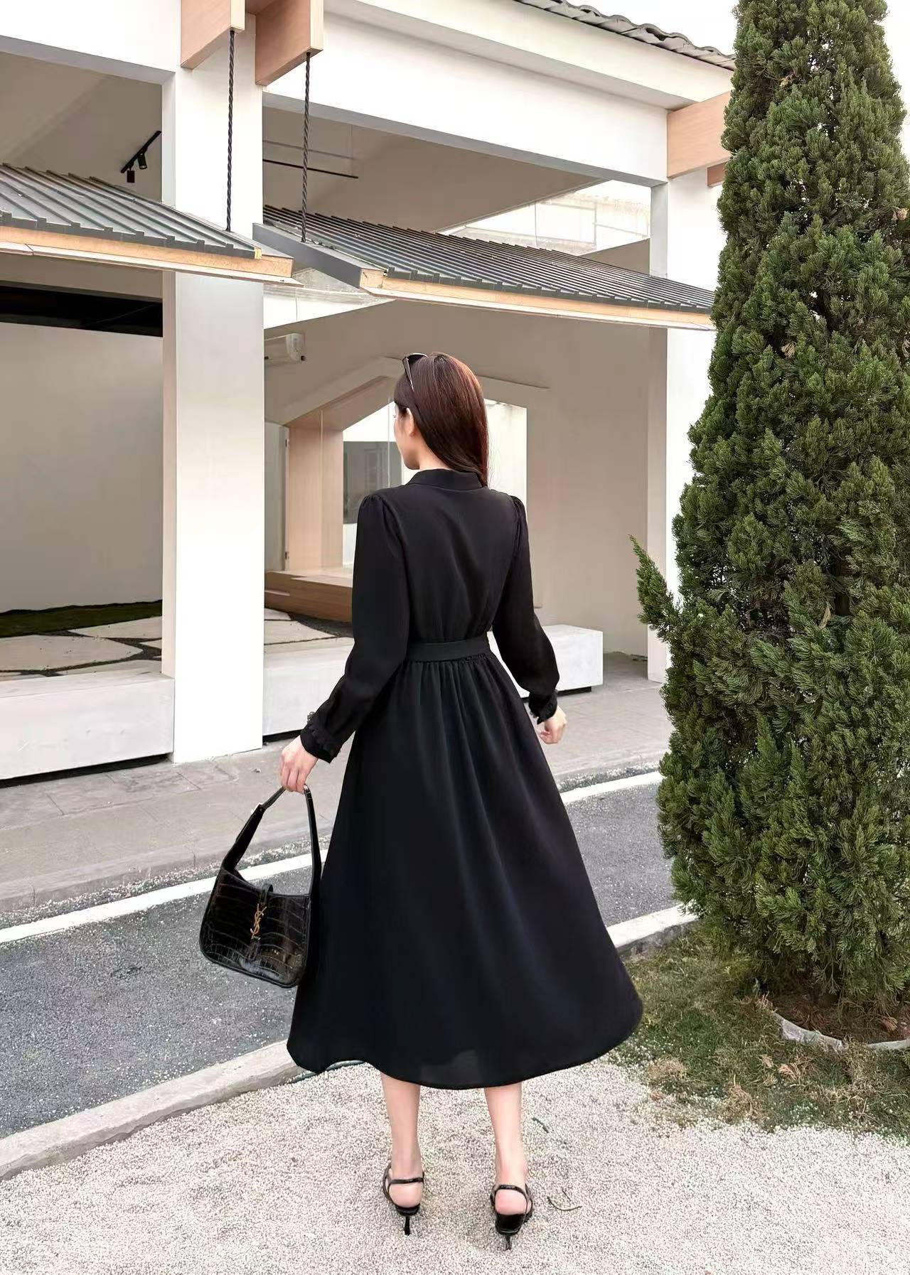 LV 四つ葉のクローバー柄 長袖ワンピース【50％割引+送料無料】