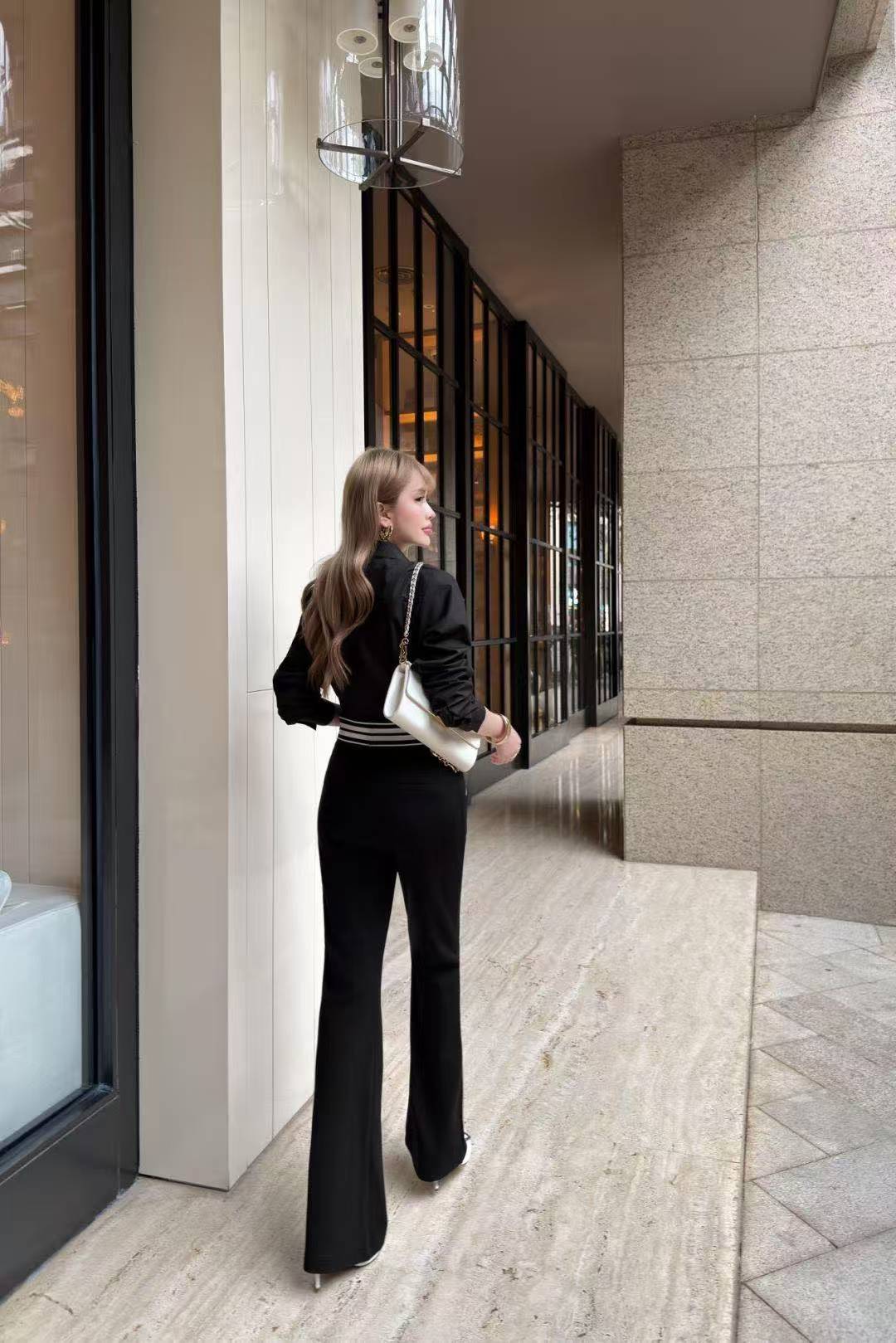 LV ジッパー付きフレアトラウザー【50％割引+送料無料】