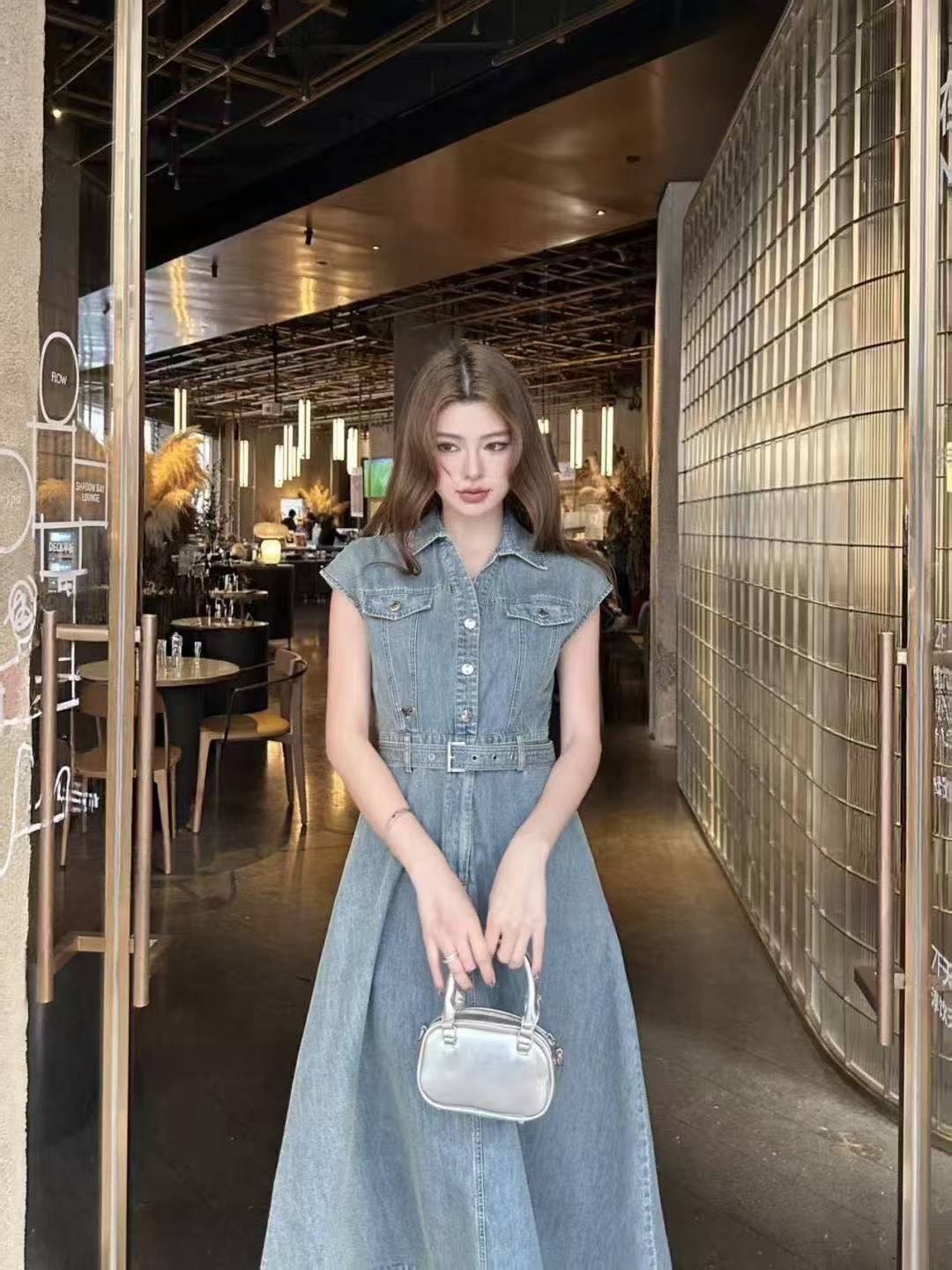 DIOR デニム半袖ワンピース【50％割引+送料無料】