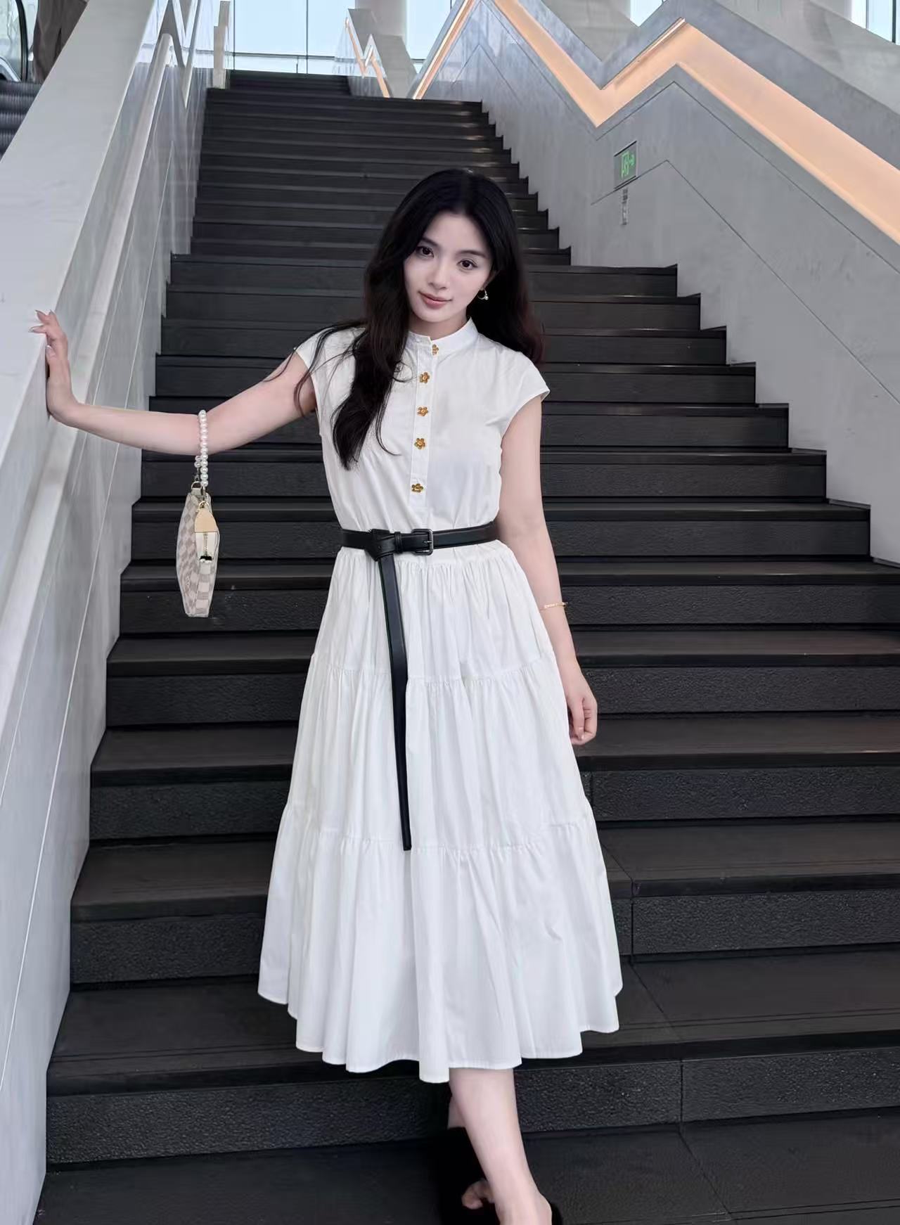 LV 高品質ノースリーブドレス【50％割引+送料無料】