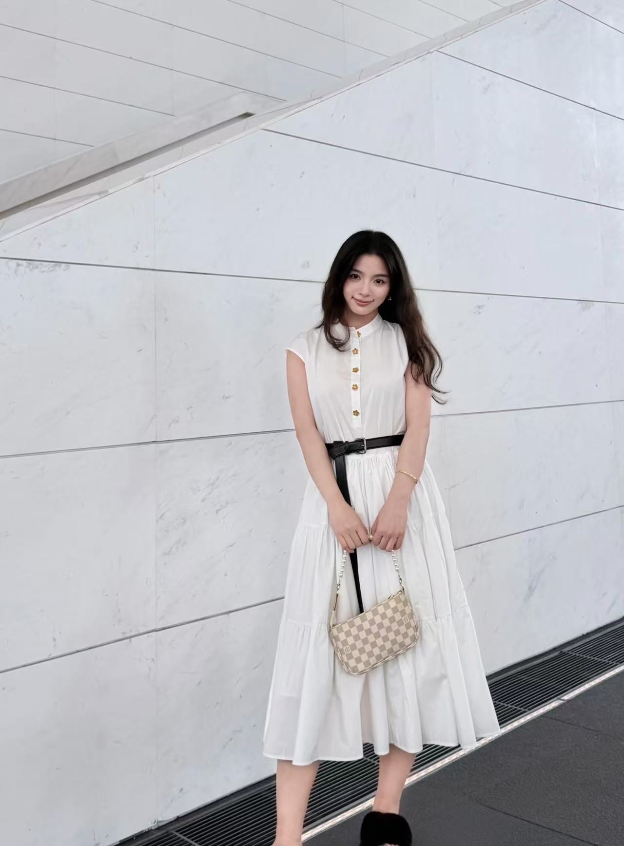 LV 高品質ノースリーブドレス【50％割引+送料無料】