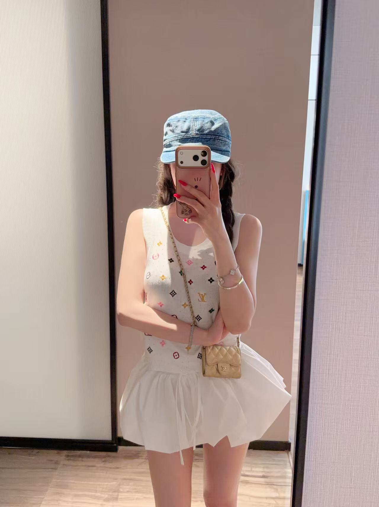 LV 四つ葉のクローバー刺繍 ウールベスト【50％割引+送料無料】