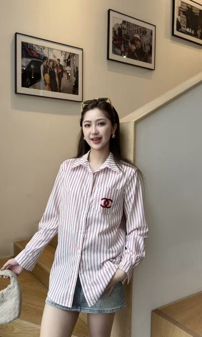 CHANE1 ダブルCストライプシャツ【50％割引+送料無料】