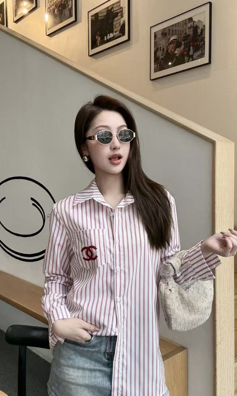 CHANE1 ダブルCストライプシャツ【50％割引+送料無料】