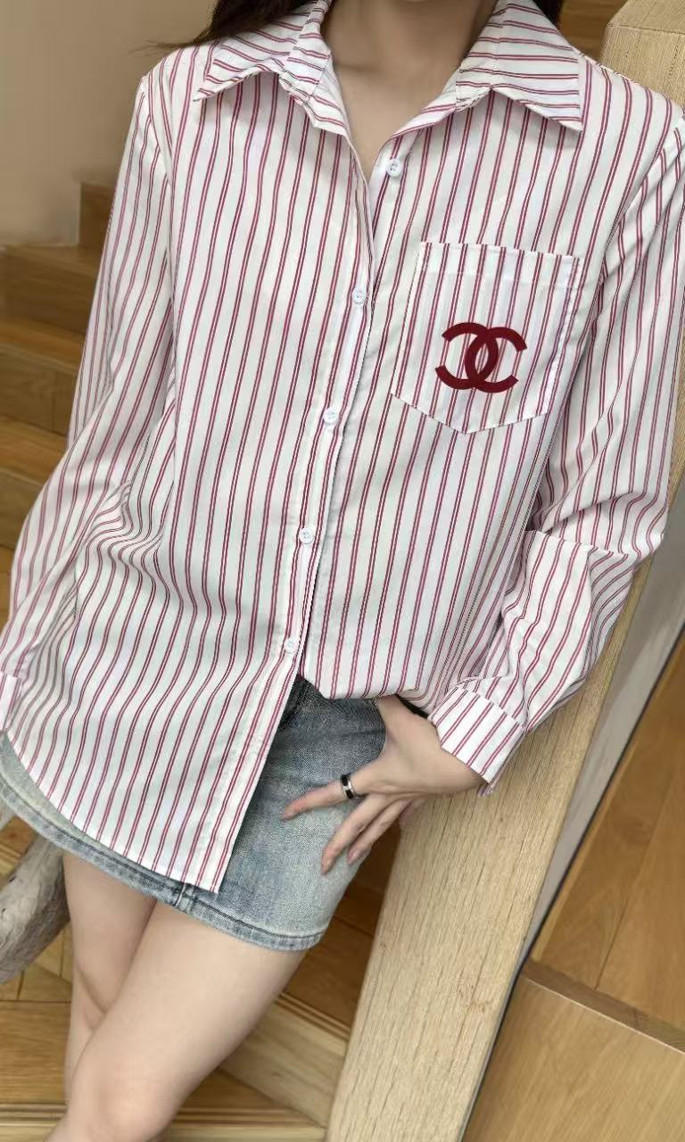 CHANE1 ダブルCストライプシャツ【50％割引+送料無料】