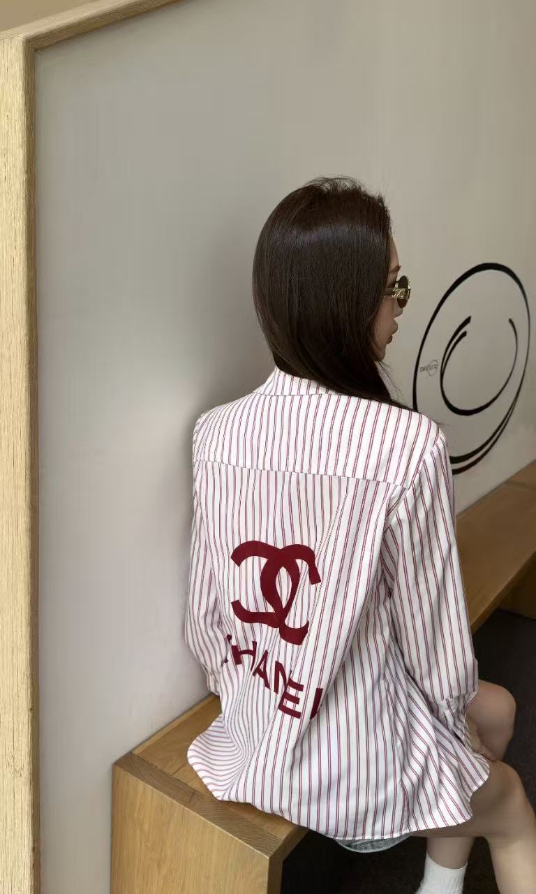 CHANE1 ダブルCストライプシャツ【50％割引+送料無料】