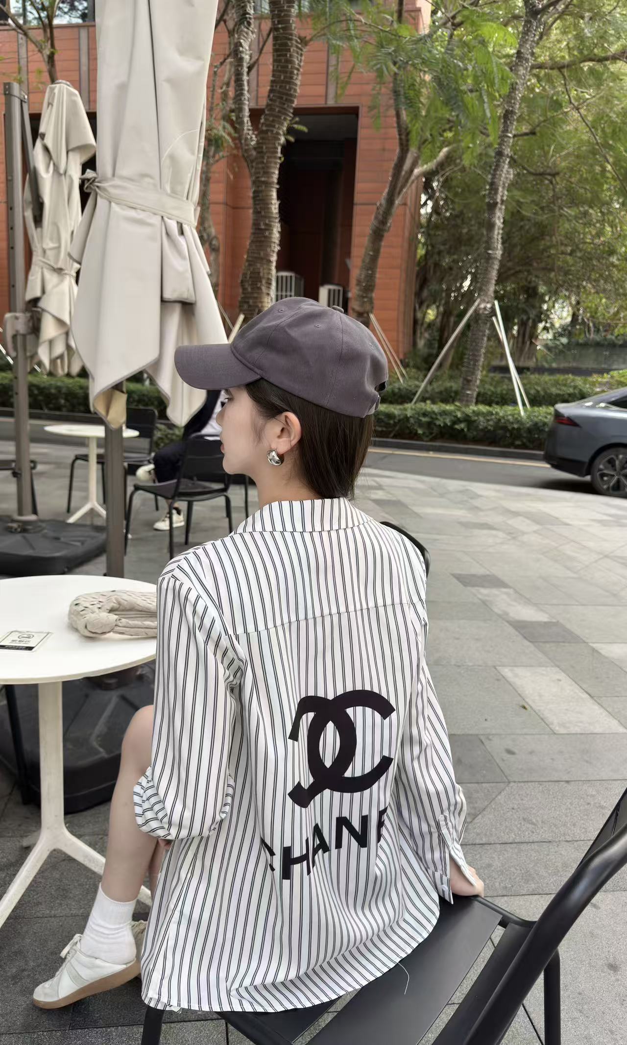 CHANE1 ダブルCストライプシャツ【50％割引+送料無料】