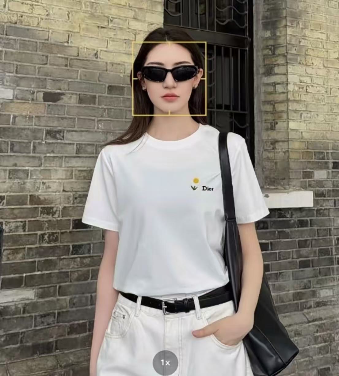 DIOR 花柄刺繍レタリングTシャツ【50％割引+送料無料】