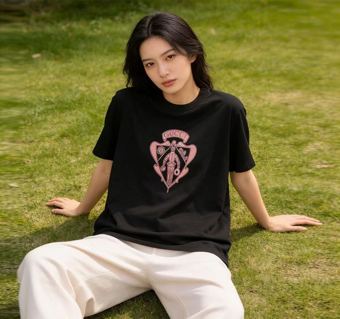GUCC1 プリントTシャツ【50％割引+送料無料】
