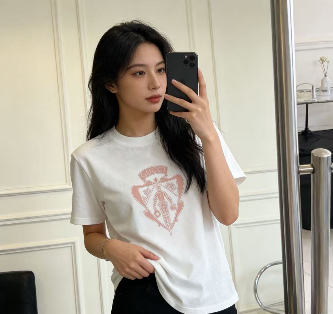 GUCC1 プリントTシャツ【50％割引+送料無料】