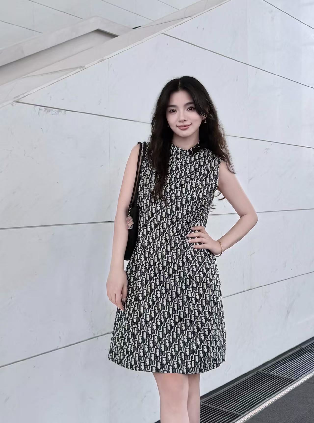 DI0R高品質ジャカード織りノースリーブドレス【50％割引+送料無料】