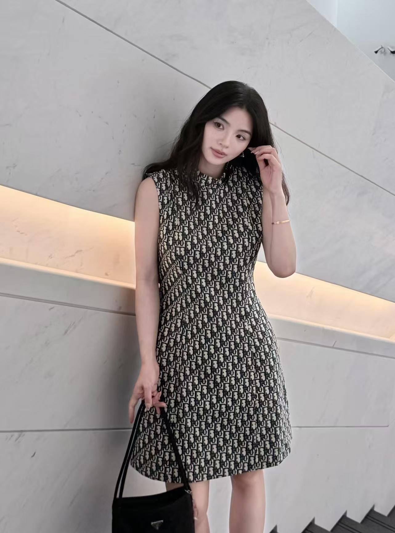 DI0R高品質ジャカード織りノースリーブドレス【50％割引+送料無料】