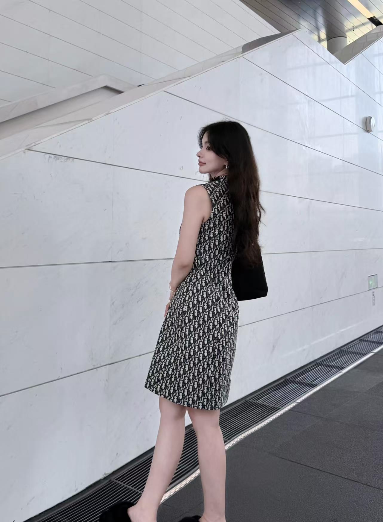 DI0R高品質ジャカード織りノースリーブドレス【50％割引+送料無料】