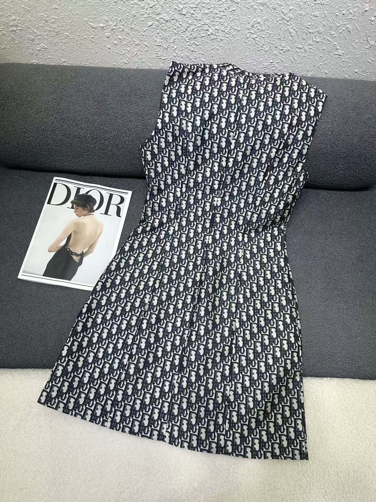 DI0R高品質ジャカード織りノースリーブドレス【50％割引+送料無料】