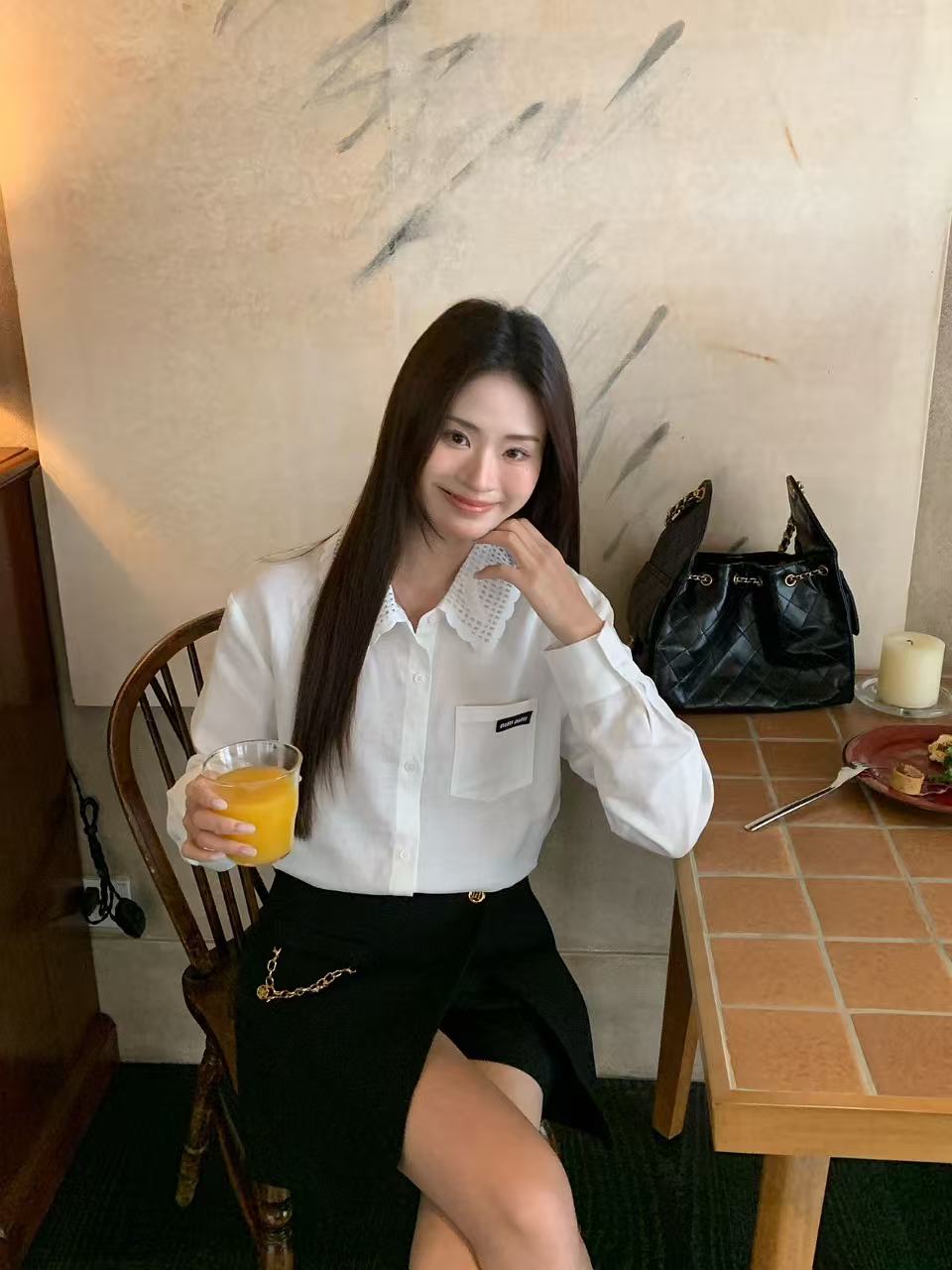 M1UM1U レース襟ブラウス【50％割引+送料無料】