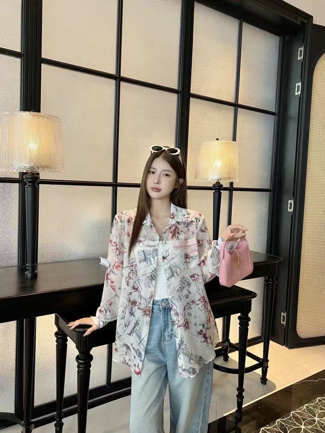 DI0Rポケットプリントシャツ【50％割引+送料無料】