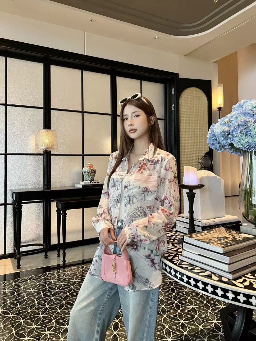 DI0Rポケットプリントシャツ【50％割引+送料無料】