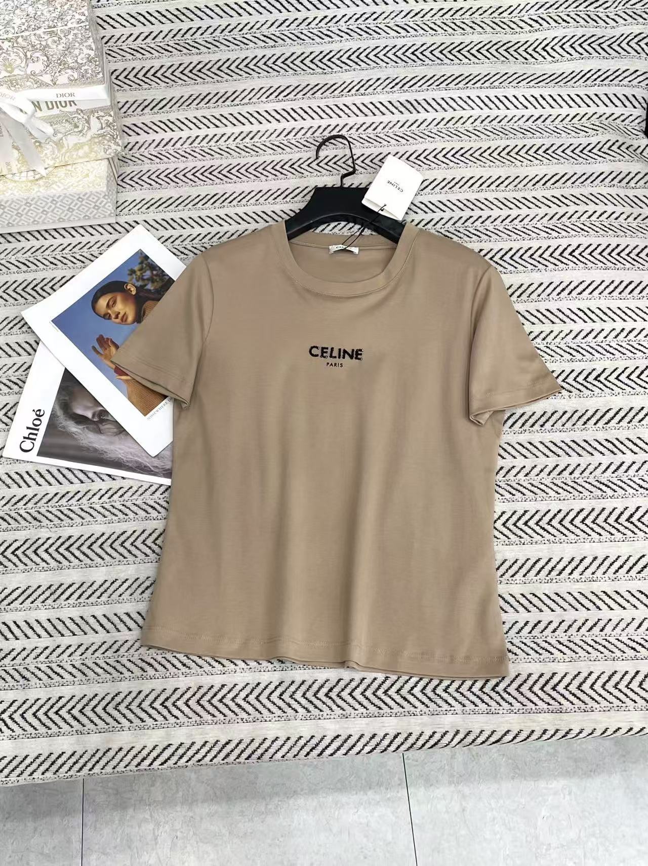 CEL1NE レタービーズTシャツ【50％割引+送料無料】