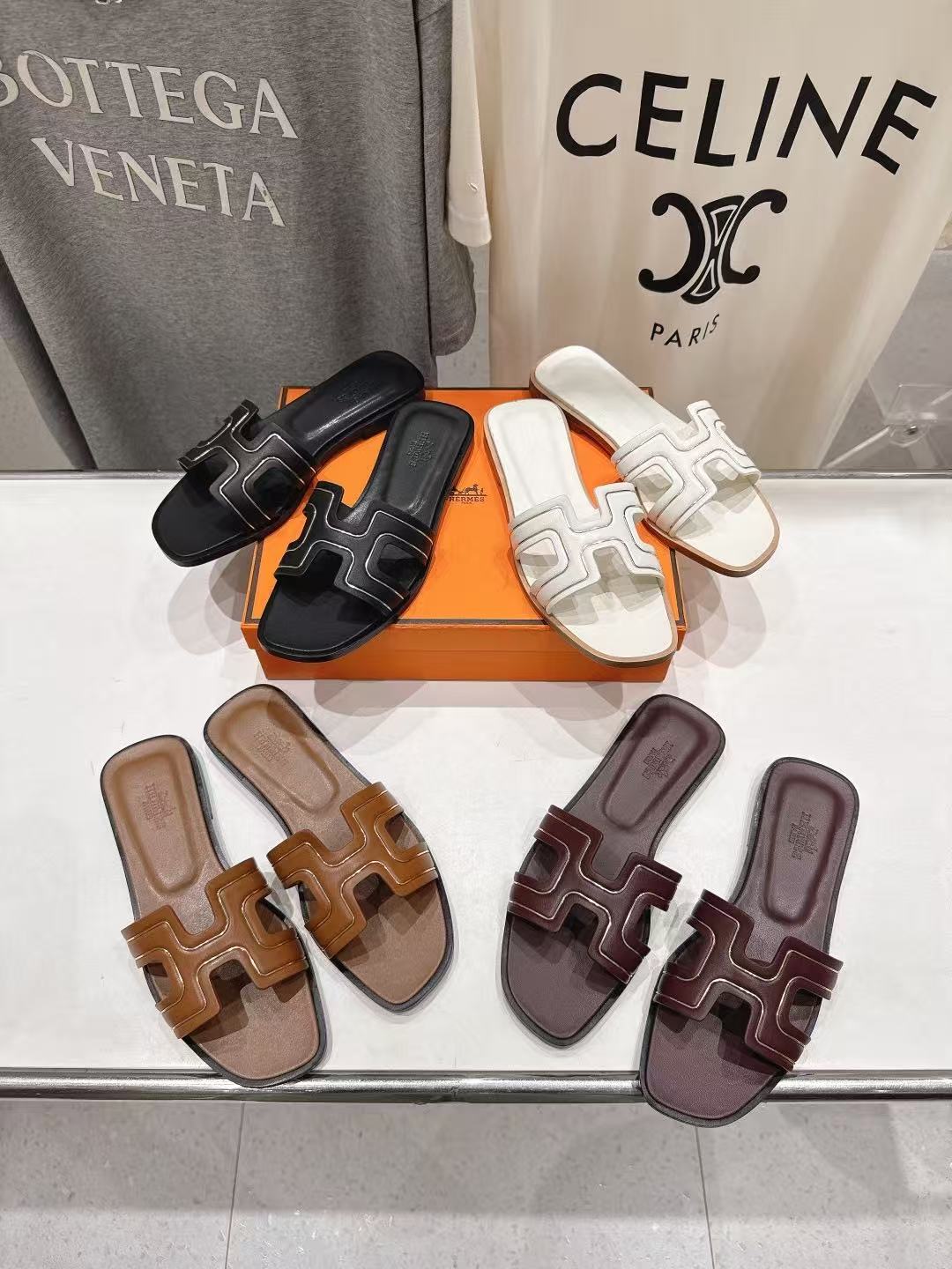 HERME5高品質なH型レザーフラットシューズ【50％割引+送料無料】