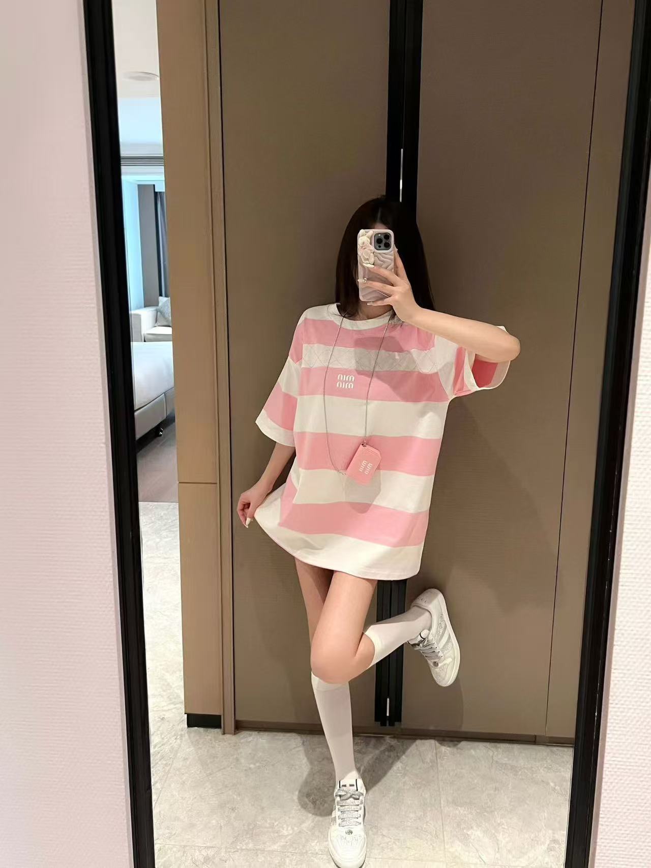 M1U1M1U ストライプTシャツ＆お揃いバッグ【50％割引+送料無料】