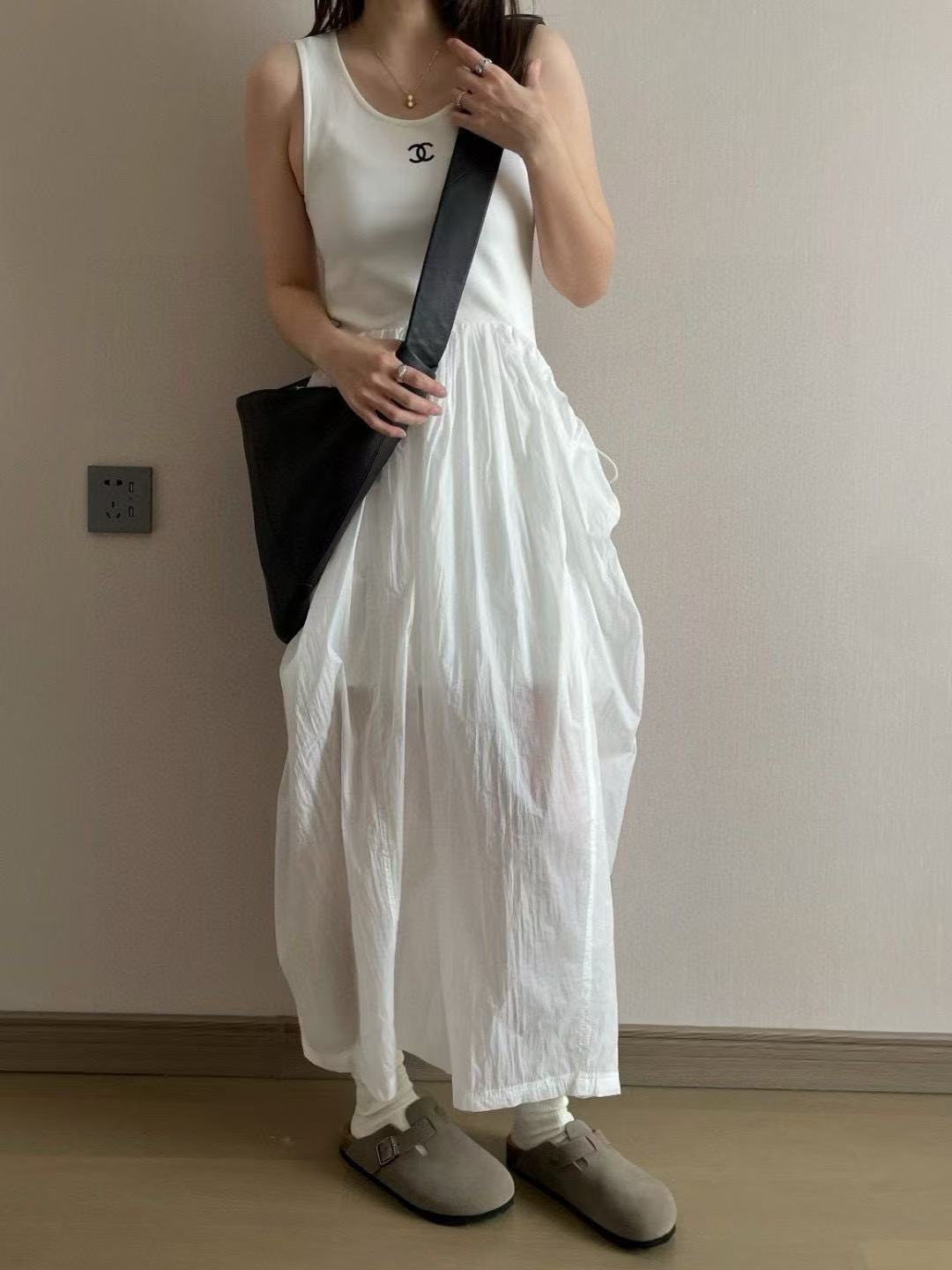 CHANE1 ダブルC ノースリーブドレス【50％割引+送料無料】