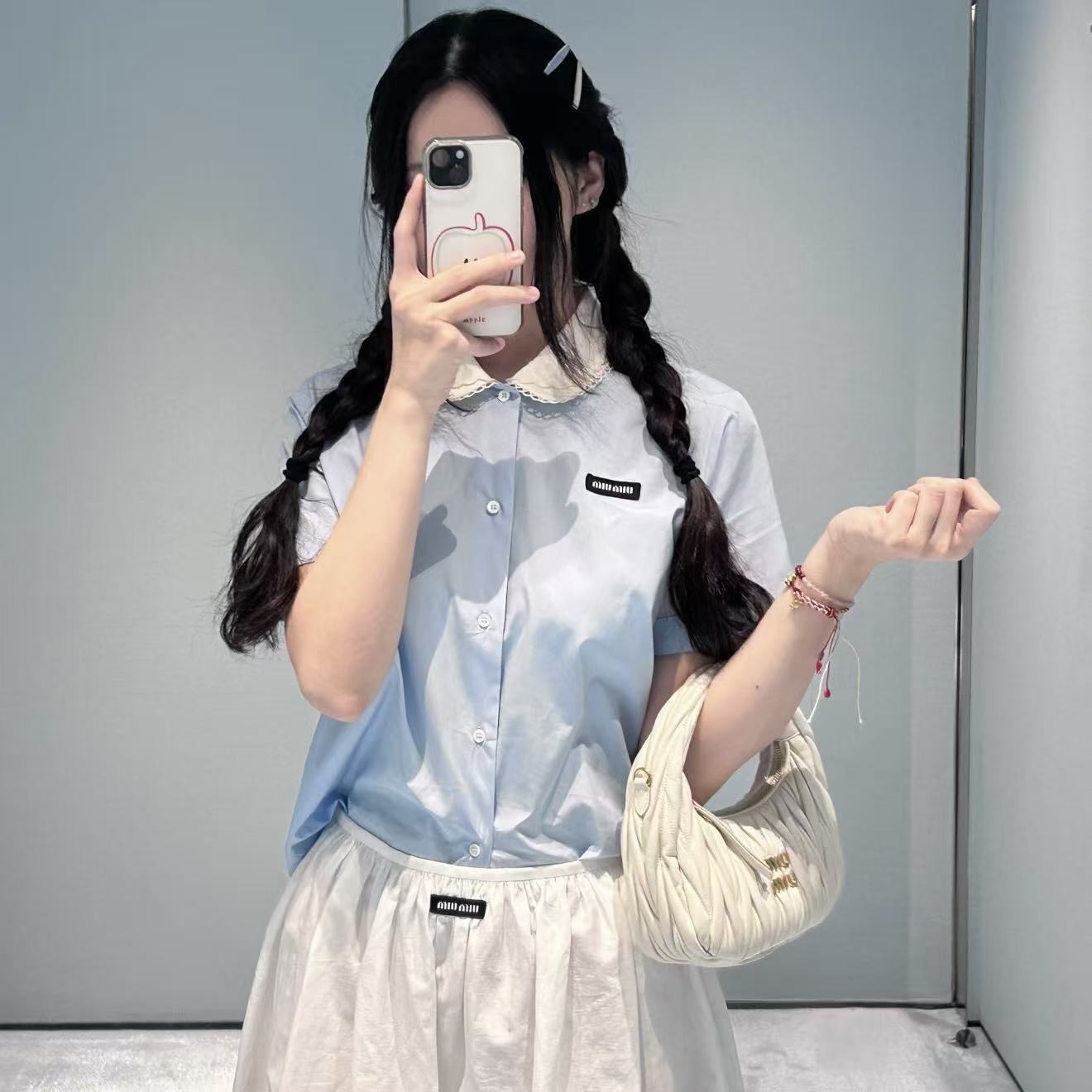 M1UM1U カラーブロックシャツ【50％割引+送料無料】