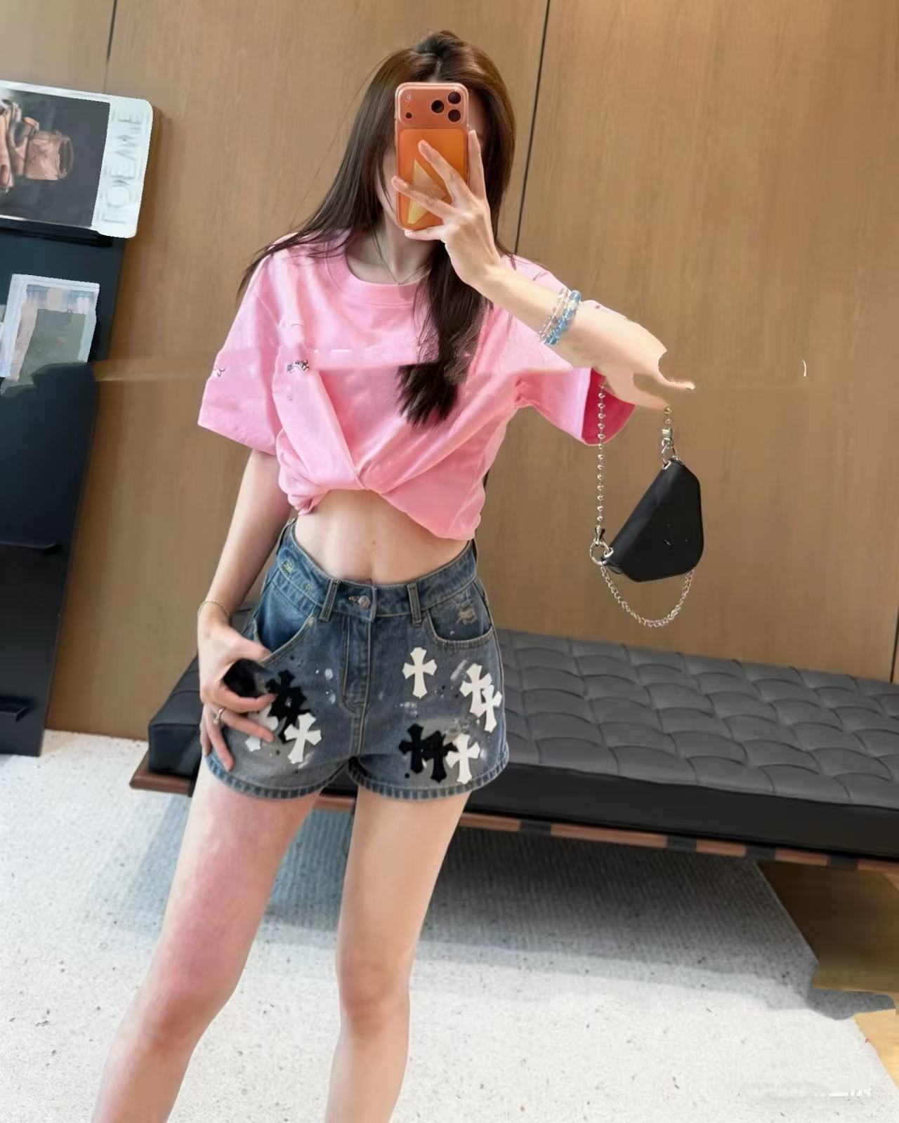 Chr0me Heartsデニムショートパンツ【50％割引+送料無料】