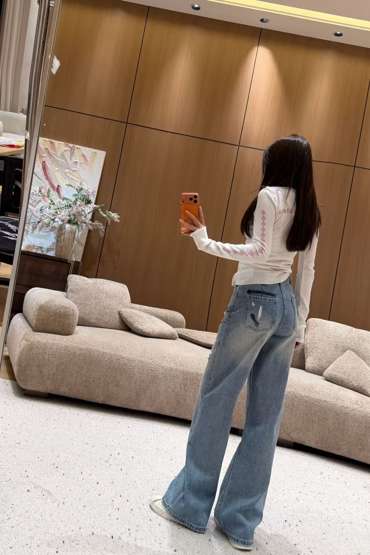 Chr0me Heartsグラフィティプリント・ストレートジーンズ【50％割引+送料無料】