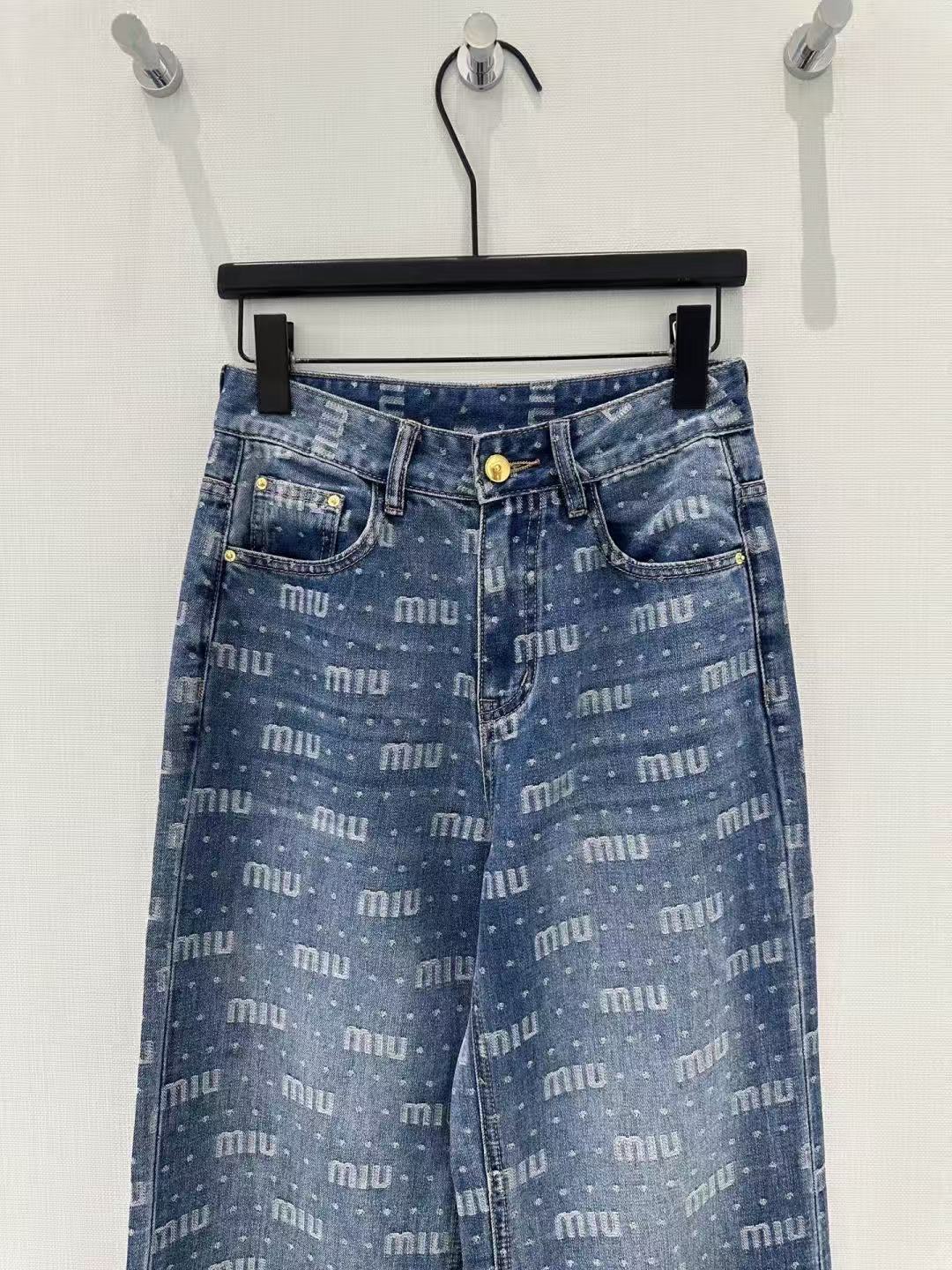 M1UM1U オールレターデニムジーンズ【50％割引+送料無料】