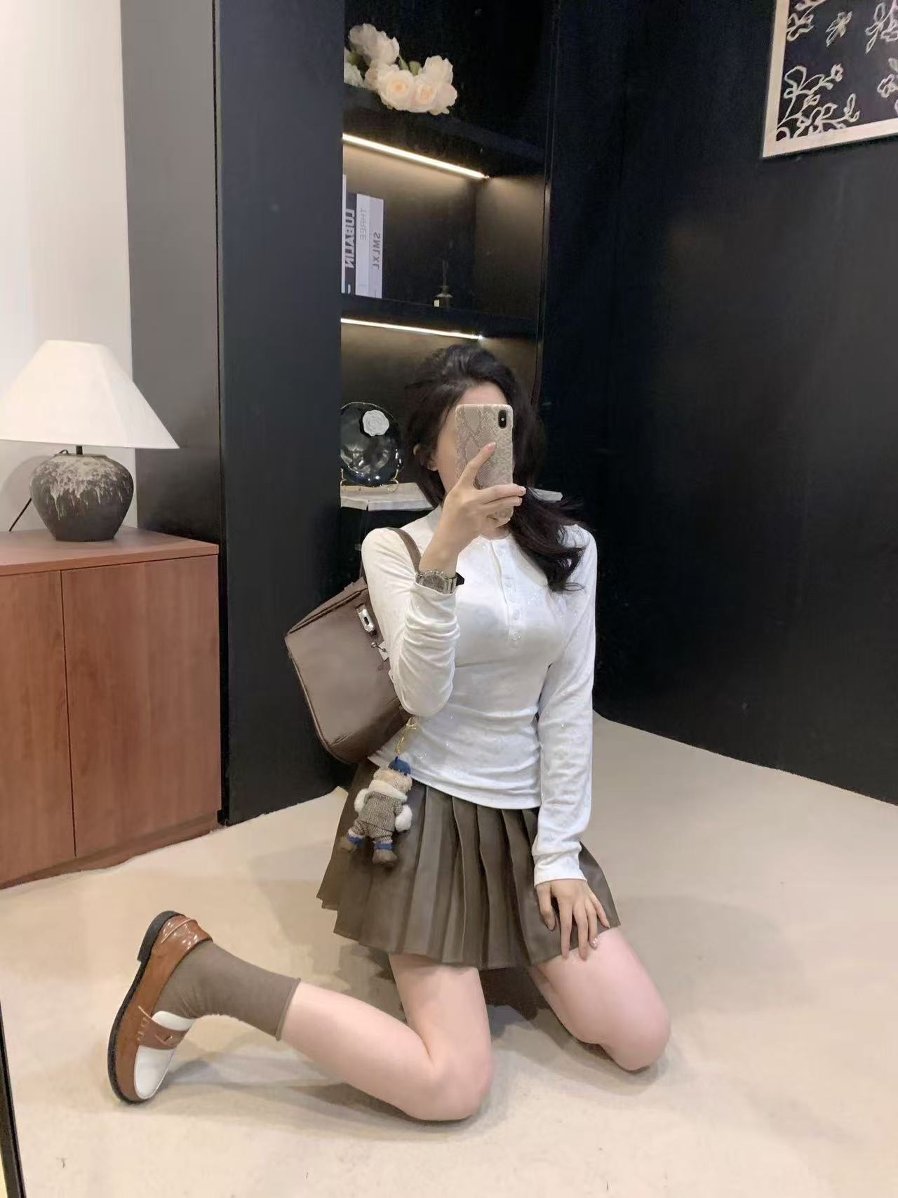 LVプリント ボタンアップTシャツ【50％割引+送料無料】